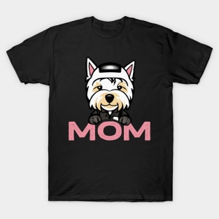 Westie Mom Dog Owner West Highland White Terrier Dog Mother T-Shirt